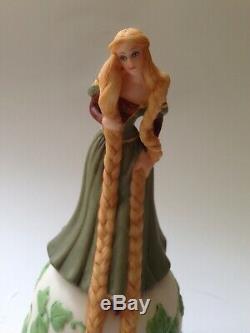 Set 4 Fairy Storybook Princess Bell Figural Figurine Porcelain Franklin Mint