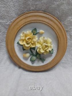 Set Of 5 Roses Of Capodimonte Collection Plates- Franklin Mint Heritage