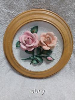 Set Of 5 Roses Of Capodimonte Collection Plates- Franklin Mint Heritage