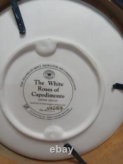 Set Of 5 Roses Of Capodimonte Collection Plates- Franklin Mint Heritage