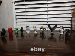 Set of 10 Franklin Mint Small Collectors Treasury Of Owls Lot Exc. Condition