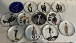 Set of 12 Erte Collector Plates Franklin Mint