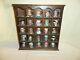 Set of 24 1983 Porcelain Peter Jackson Miniature Toby Mugs With Curio Display Case