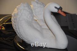 Silent-Swan-White-Bisque-Porcelain-Sculpture-Franklin-Mint-1983-RARE