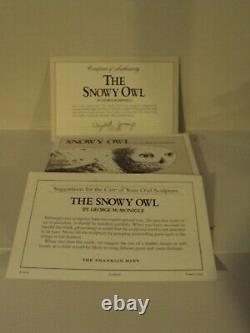 Snow Owl hand painted an cast by George McMonigle of the Franklin Mint