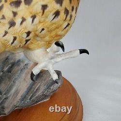 Spectacular Large Franklin Mint EAGLE OWL Porcelain Figurine