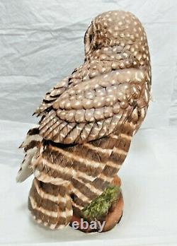 Spotted Owl and Owlets Figurine by Franklin Mint