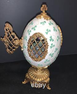 St. Patrick Faberge EMERALD ISLE LE Collector Egg 9 Tall by FRANKLIN MINT SALE