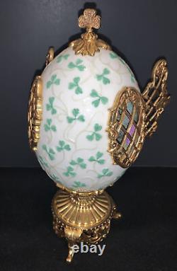 St. Patrick Faberge EMERALD ISLE LE Collector Egg 9 Tall by FRANKLIN MINT SALE