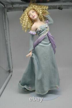 Stunning Franklin Mint Passion of Cinderella Porcelain Doll 17 with Box, Crown