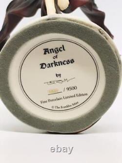 Stunning Rare Franklin Mint angel of darkness porcelain figurine 11.2 inch High