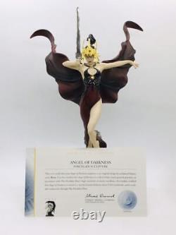 Stunning Rare Franklin Mint angel of darkness porcelain figurine 11.2 inch High