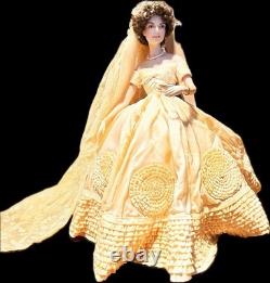 Stunning Vintage Franklin Mint JFK And Jaqueline Bouvier Porcelain Dolls