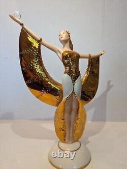 Sunrise in Gold Franklin Mint Art Deco Figurine Sculpture 11 1989