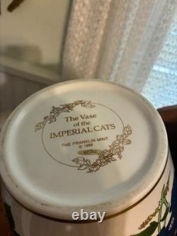 THE VASE OF THE IMPERIAL CATS BY TOSHIIHARU KITAGAWA WithPAPERWORK FRANKLIN MINT
