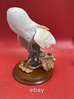 The Barn Owl 1987 Hand Painted Porcelain Figurine George McMonigle Franklin Mint