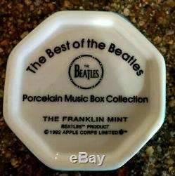 The Beatles 6 FRANKLIN MINT FINE PORCELAIN WIND UP MUSIC BOXES