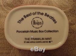 The Beatles Franklin Mint Porcelain Music Box Collection 1992 with wood stand