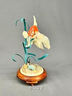 The Franklin Mint 1987 12 THE GOLDEN CARP KOI Sculpture William Kazmar on Stand