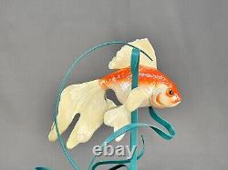 The Franklin Mint 1987 12 THE GOLDEN CARP KOI Sculpture William Kazmar on Stand
