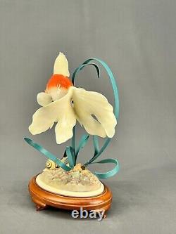 The Franklin Mint 1987 12 THE GOLDEN CARP KOI Sculpture William Kazmar on Stand