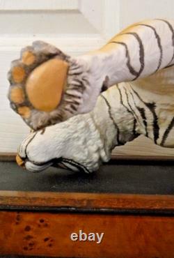 The Franklin Mint 1988 Porcelain Bengal Tiger ON THE PROWL by George McMonigle