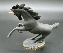 The Franklin Mint 1991 David Cornell Black Basalt Treasury of Unicorn Figurine