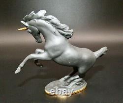 The Franklin Mint 1991 David Cornell Black Basalt Treasury of Unicorn Figurine