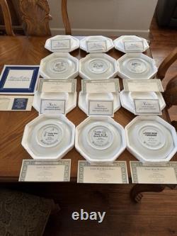The Franklin Mint Cherished Teddies Set of 6 Ltd Ed Porcelain 8 Plates