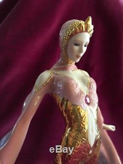 The Franklin Mint Daybreak in Gold Art Deco 24 K Gold Porcelain Figurine DECO