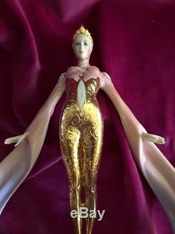 The Franklin Mint Daybreak in Gold Art Deco 24 K Gold Porcelain Figurine DECO