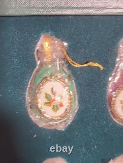 The Franklin Mint House Of Faberge Christmas Egg Ornaments Collection NIB with COA