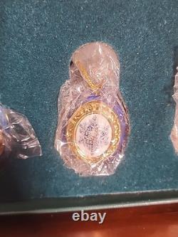 The Franklin Mint House Of Faberge Christmas Egg Ornaments Collection NIB with COA