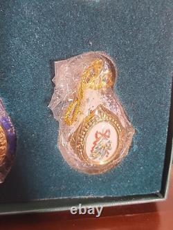 The Franklin Mint House Of Faberge Christmas Egg Ornaments Collection NIB with COA