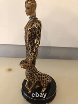 The Franklin Mint House of Erte Leopard Figurine Limited Edition No# M1567
