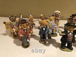 The Franklin Mint Little Teddies On The Prairie, 15 Bears In The Collection