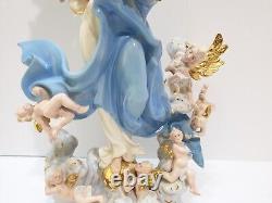 The Franklin Mint Mary Queen Of Heaven LE 17 Porcelain Figurine Box COA