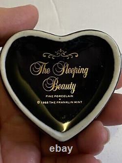 The Franklin Mint Music Box The Sleeping Beauty 1988 Fine Porcelin heart box