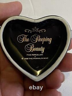 The Franklin Mint Music Box The Sleeping Beauty 1988 Fine Porcelin heart box