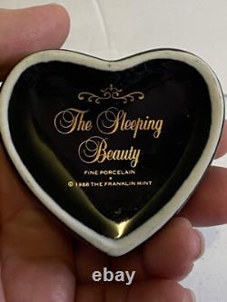 The Franklin Mint Music Box The Sleeping Beauty 1988 Fine Porcelin heart box