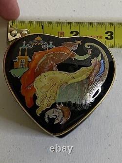 The Franklin Mint Music Box The Sleeping Beauty 1988 Fine Porcelin heart box