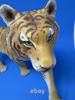 The Franklin Mint On the Prowl Statue Collectable Ceramic Orange Tiger Big Cat