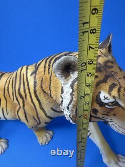 The Franklin Mint On the Prowl Statue Collectable Ceramic Orange Tiger Big Cat