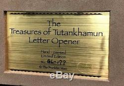 The Franklin Mint Painted PorcelainThe Treasures of Tutankhamun Letter Opener