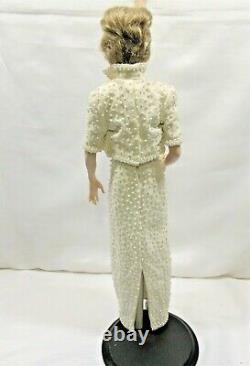 The Franklin Mint Porcelain Diana Princess of Wales Doll Pearl Dress with Tiara