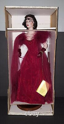 The Franklin Mint SCARLETT O'HARA PORCELAIN DOLL Red Shame Dress NIB