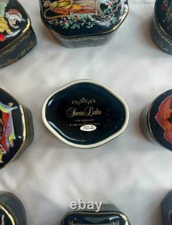 The Franklin Mint Set of 12 Porcelain Music Boxes Russian Ballet 1988