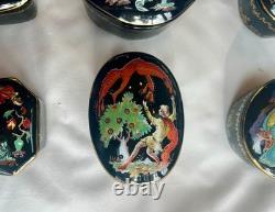 The Franklin Mint Set of 12 Porcelain Music Boxes Russian Ballet 1988