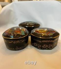 The Franklin Mint Set of 12 Porcelain Music Boxes Russian Ballet 1988