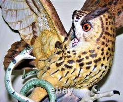 The Franklin Mint THE EAGLE OWL Hand Painted Fine Porcelain Figurine